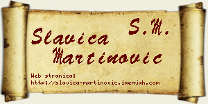 Slavica Martinović vizit kartica